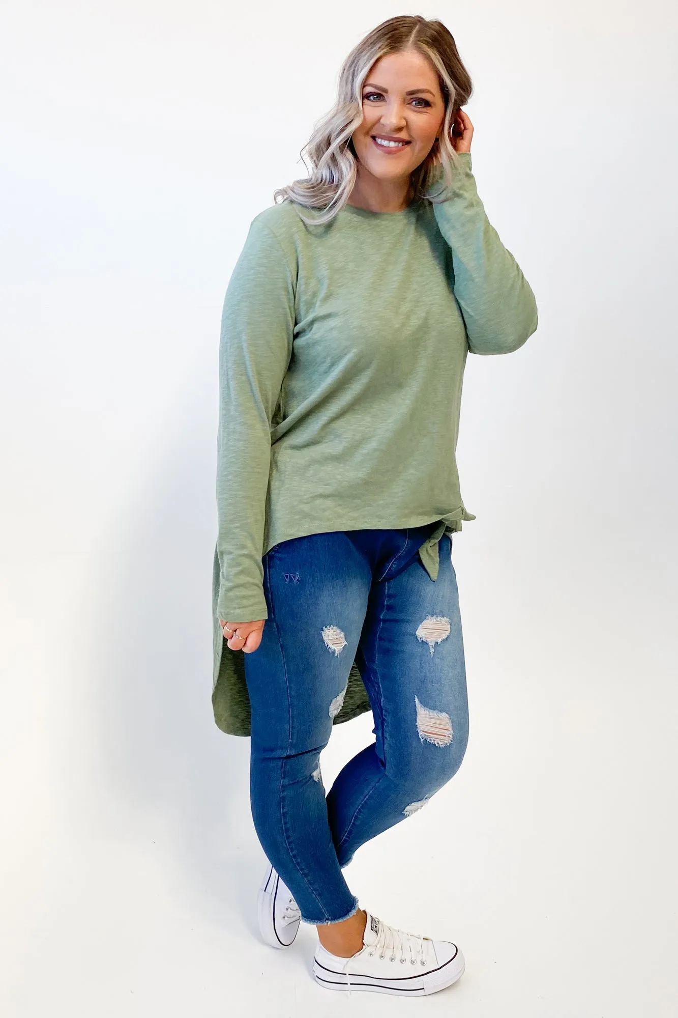 Little White Lie Michelle Tail Ls T-Shirt Grün