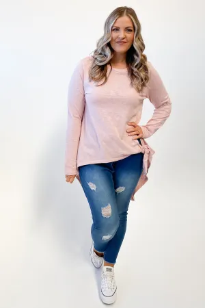 Little White Lie Michelle Tail Ls T-Shirt Pink
