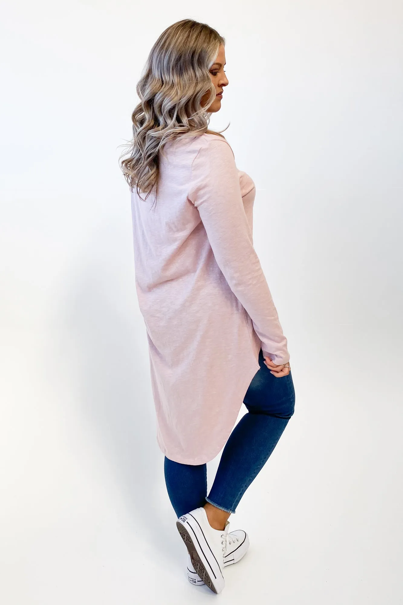 Little White Lie Michelle Tail Ls T-Shirt Pink