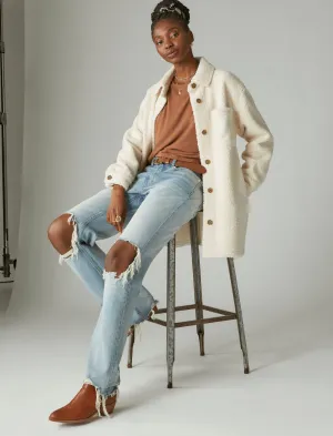 Lucky Brand Kunstpelz-Shirtjacke Natur Lucky Brand
