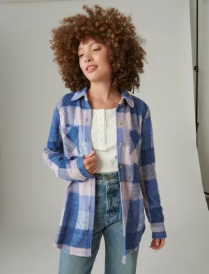 Lucky Brand Strick-Shirtjacke Blau Karo Lucky Brand