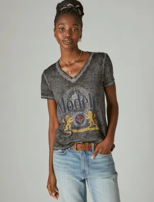 Lucky Brand Modelo Especial V-Ausschnitt 001 Lucky Schwarz Lucky Brand