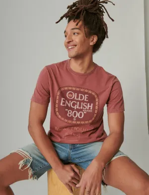 Lucky Brand Old English T-Shirt Gebranntes Rostrot Lucky Brand