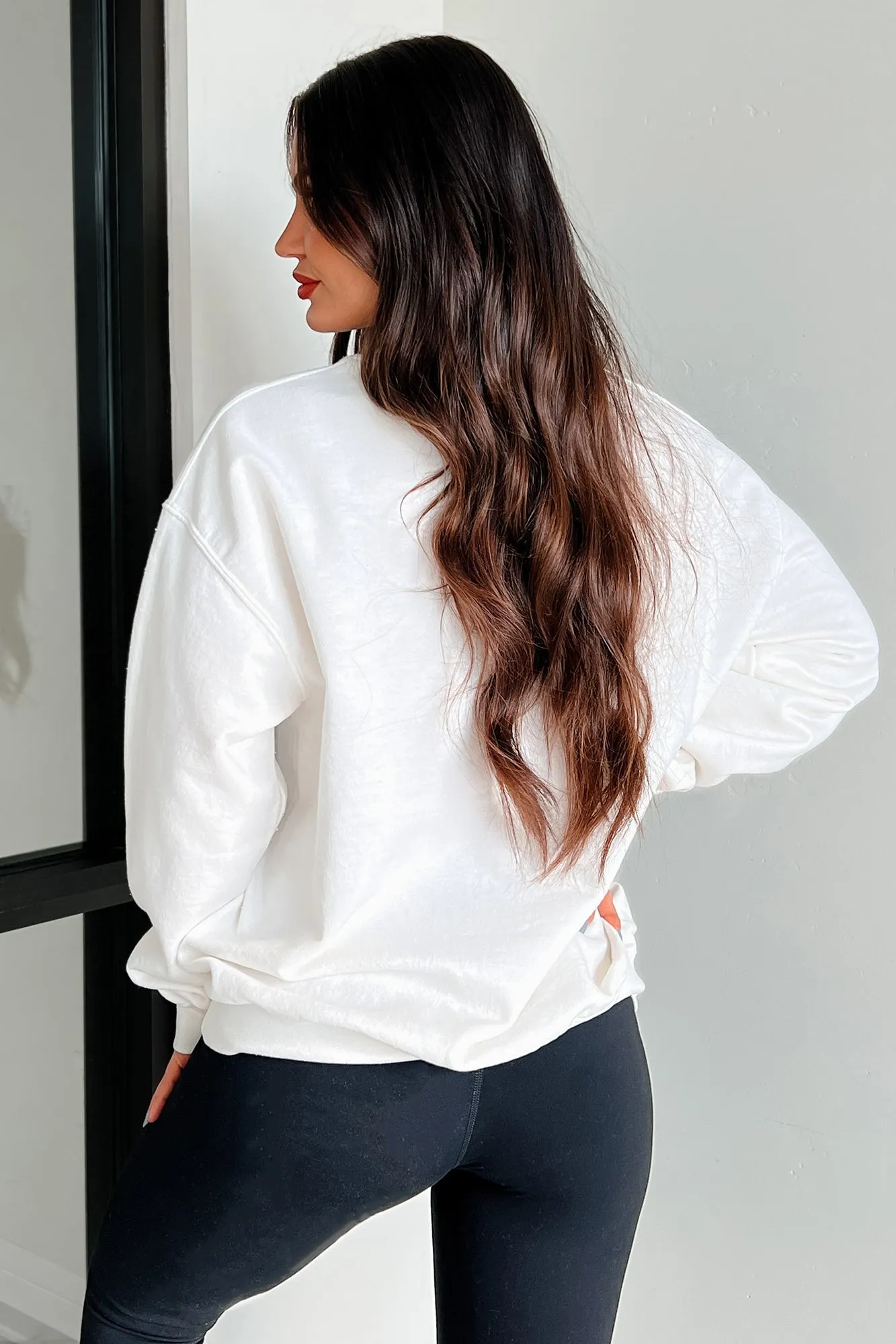 Lucky Sevens Übergroßes Grafik-Sweatshirt (Creme)