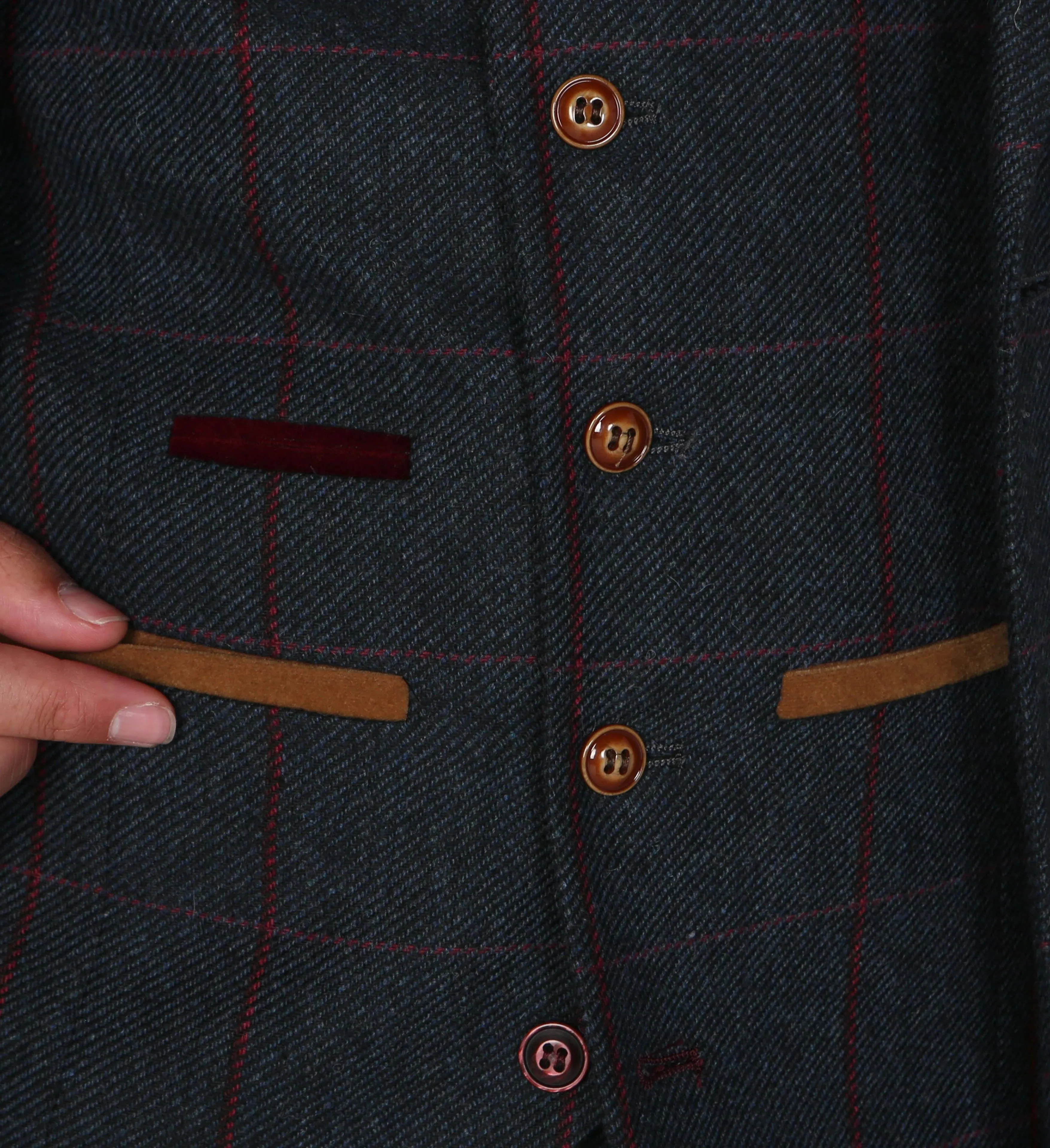 Madrid Check Tweed Weste
