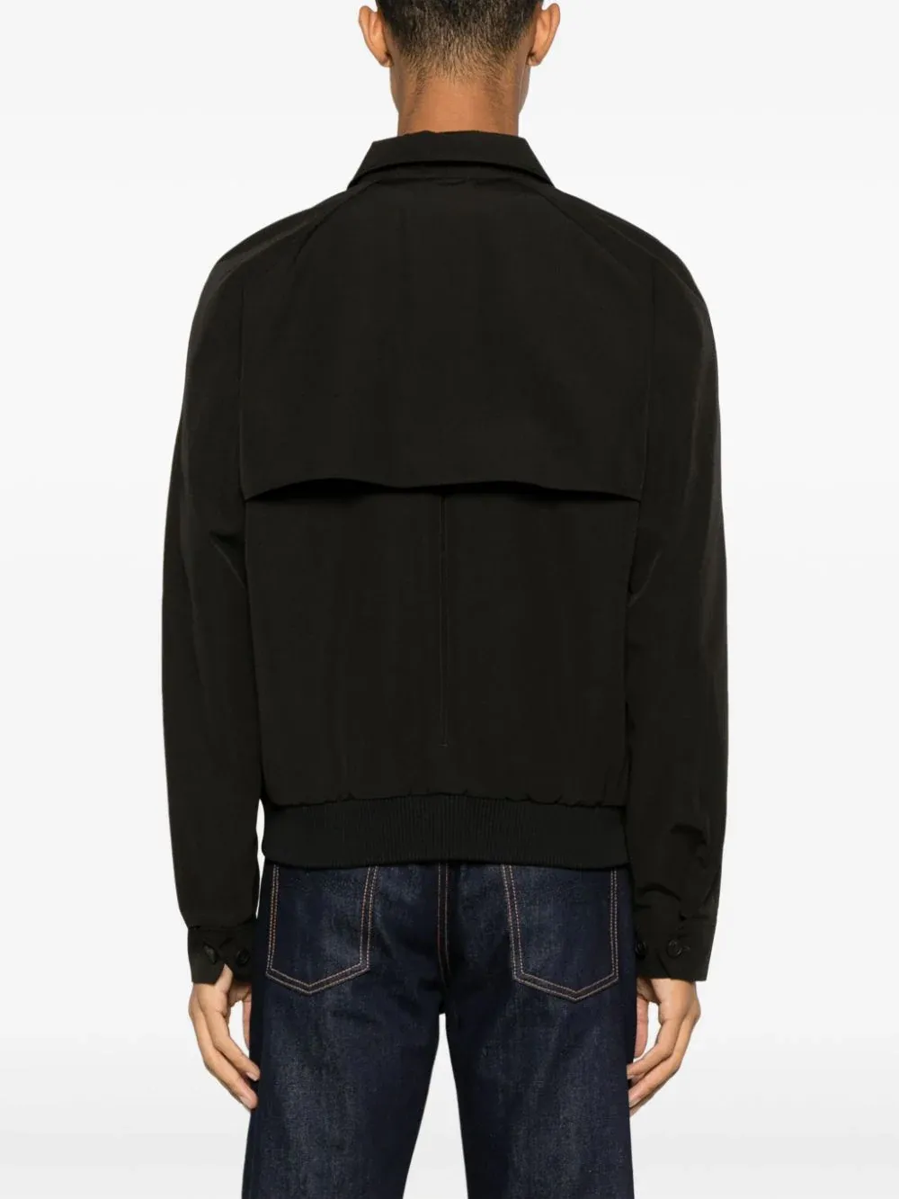 MAISON KITSUNE - Herren Harrington Jacke aus technischer Baumwoll-Gabardine Kleidung_maison-kitsune