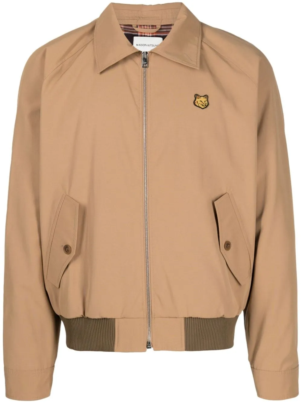 MAISON KITSUNE - Herren Harrington Jacke aus technischer Baumwoll-Gabardine Kleidung_maison-kitsune