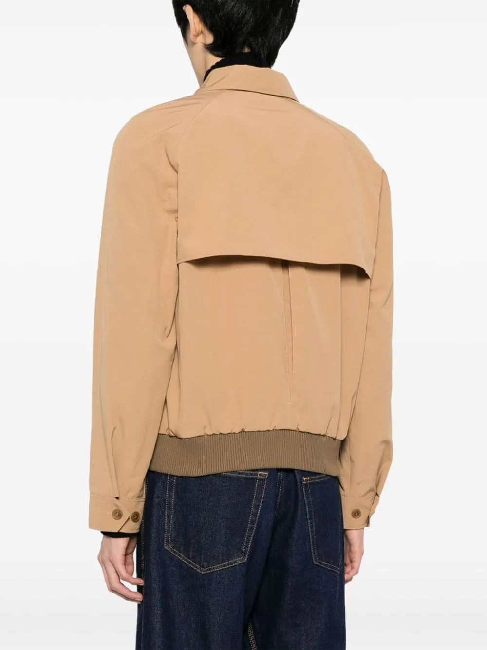 MAISON KITSUNE - Herren Harrington Jacke aus technischer Baumwoll-Gabardine Kleidung_maison-kitsune