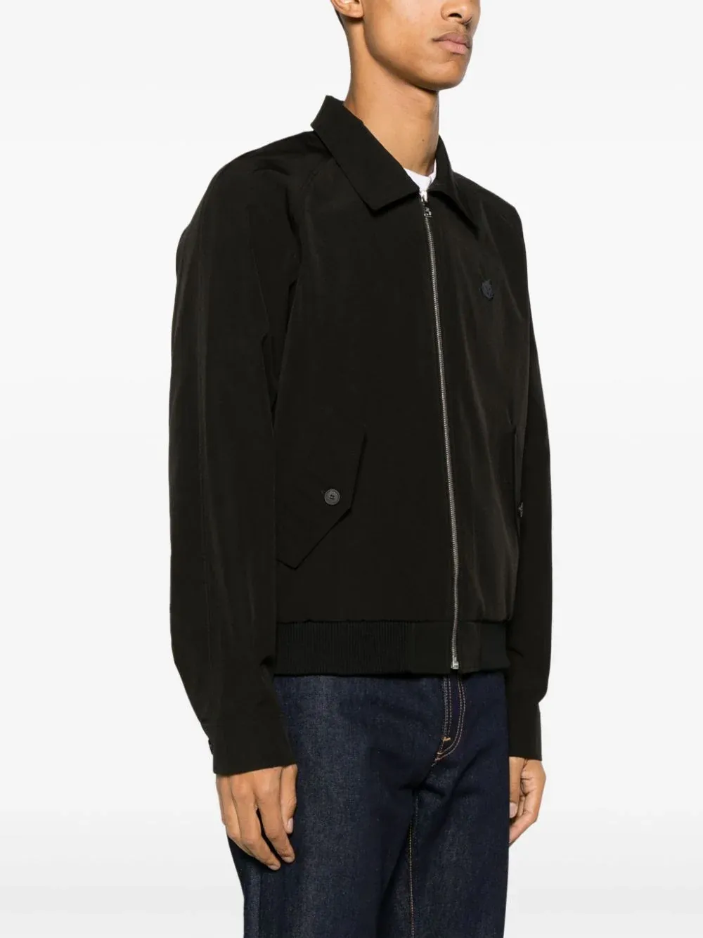 MAISON KITSUNE - Herren Harrington Jacke aus technischer Baumwoll-Gabardine Kleidung_maison-kitsune