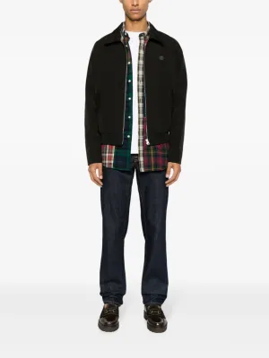 MAISON KITSUNE - Herren Harrington Jacke aus technischer Baumwoll-Gabardine Kleidung_maison-kitsune