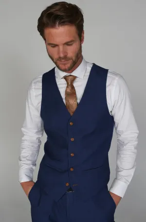 Mayfair Birdseye Blaue Weste Hochzeits- und Ballkleidung