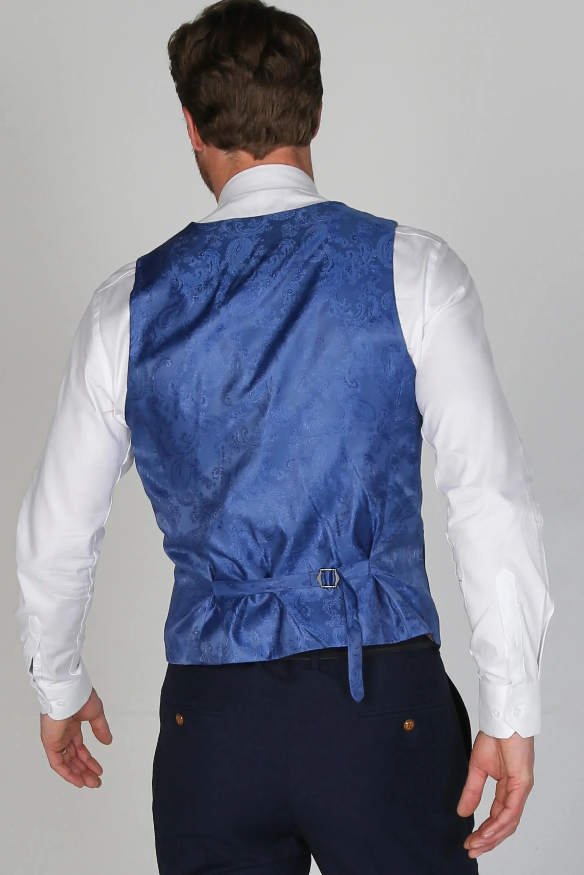 Mayfair Birdseye Marineblau Weste Hochzeits- und Ballkleidung