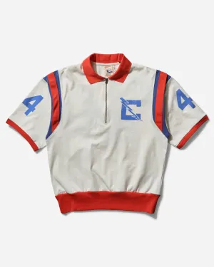 Herren 50er Jahre Pool Boy Zip Shirt Perle