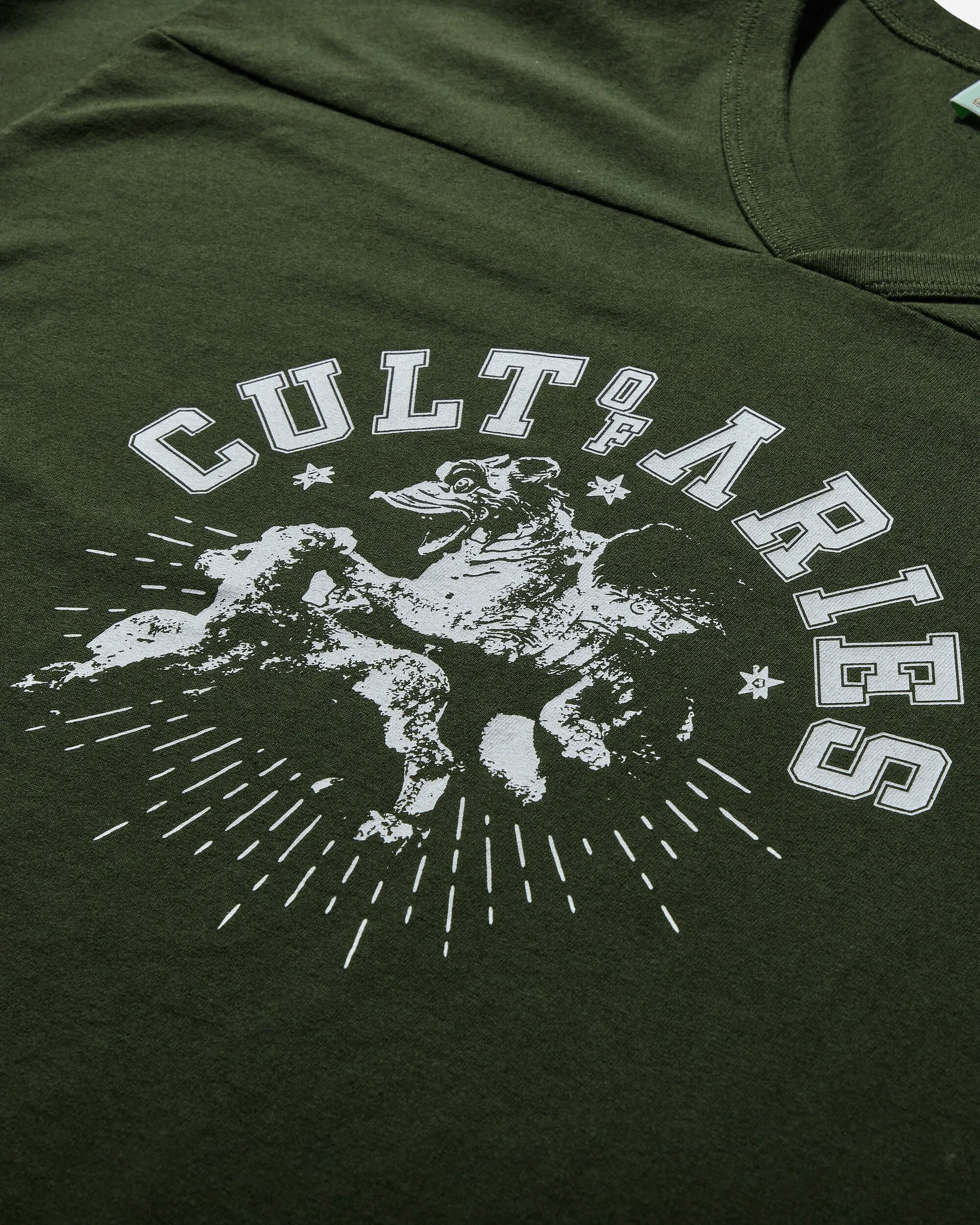 Herren Varsity T-Shirt Kult in Waldgrün