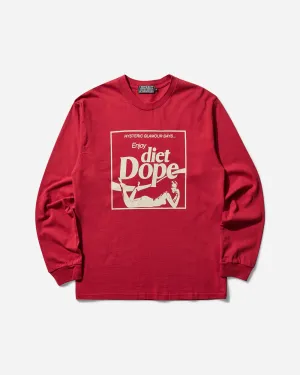 Herren Diät Dope Langarm T-Shirt Rot