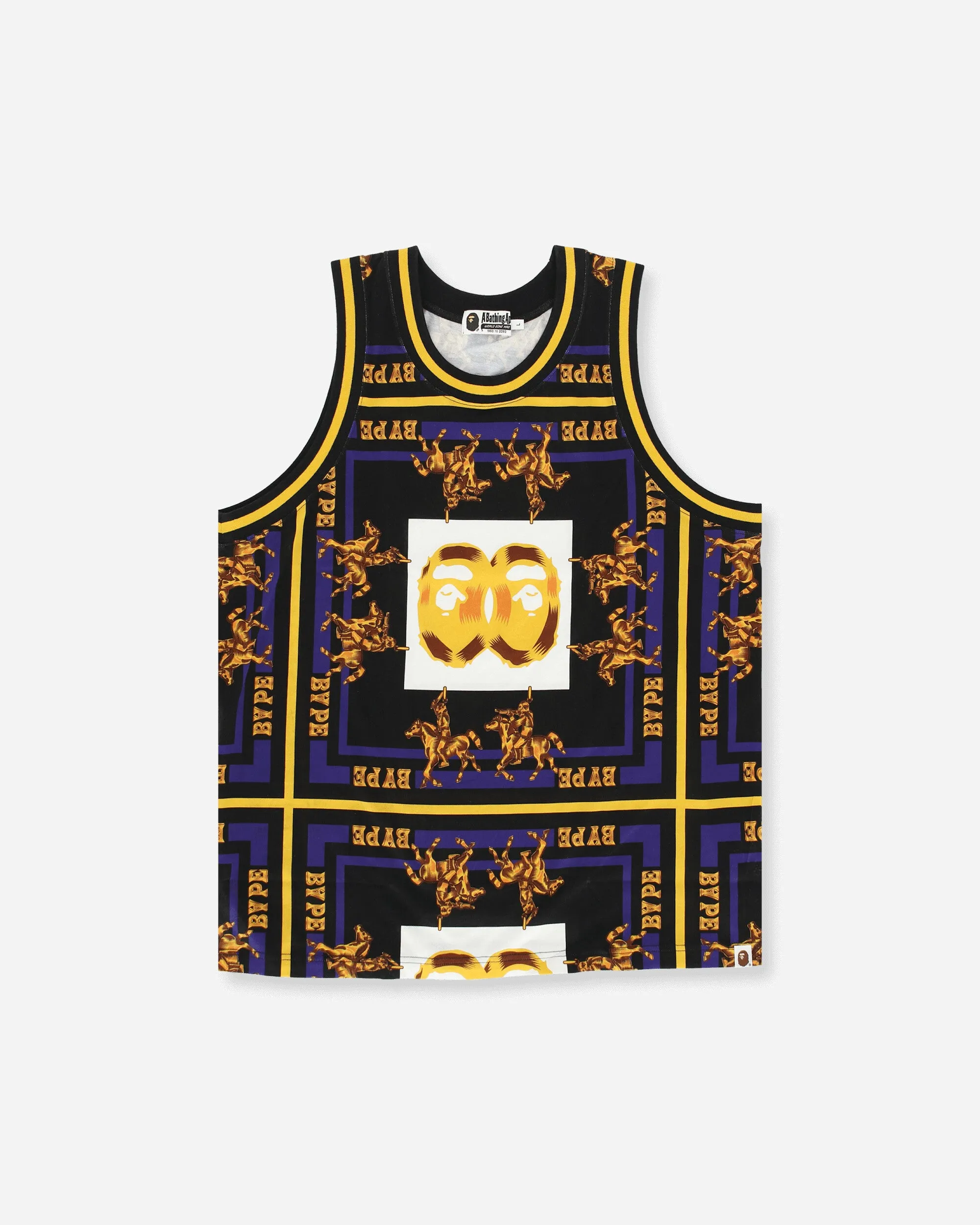 Herren Basketball Top mit Doppeltem Affenkopf Design in Schwarz