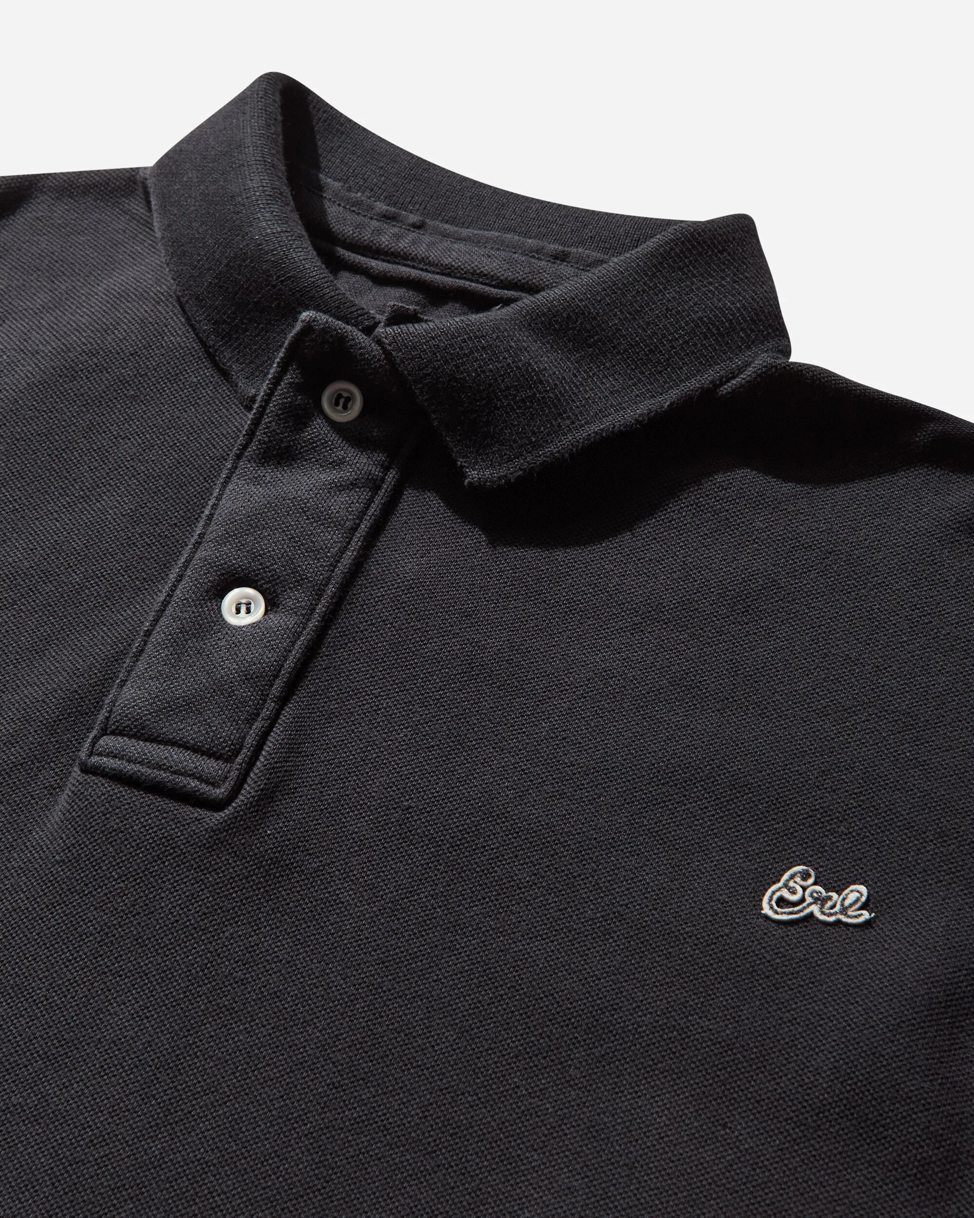 Herren Polo-Shirt mit Doppelärmeln in Schwarz