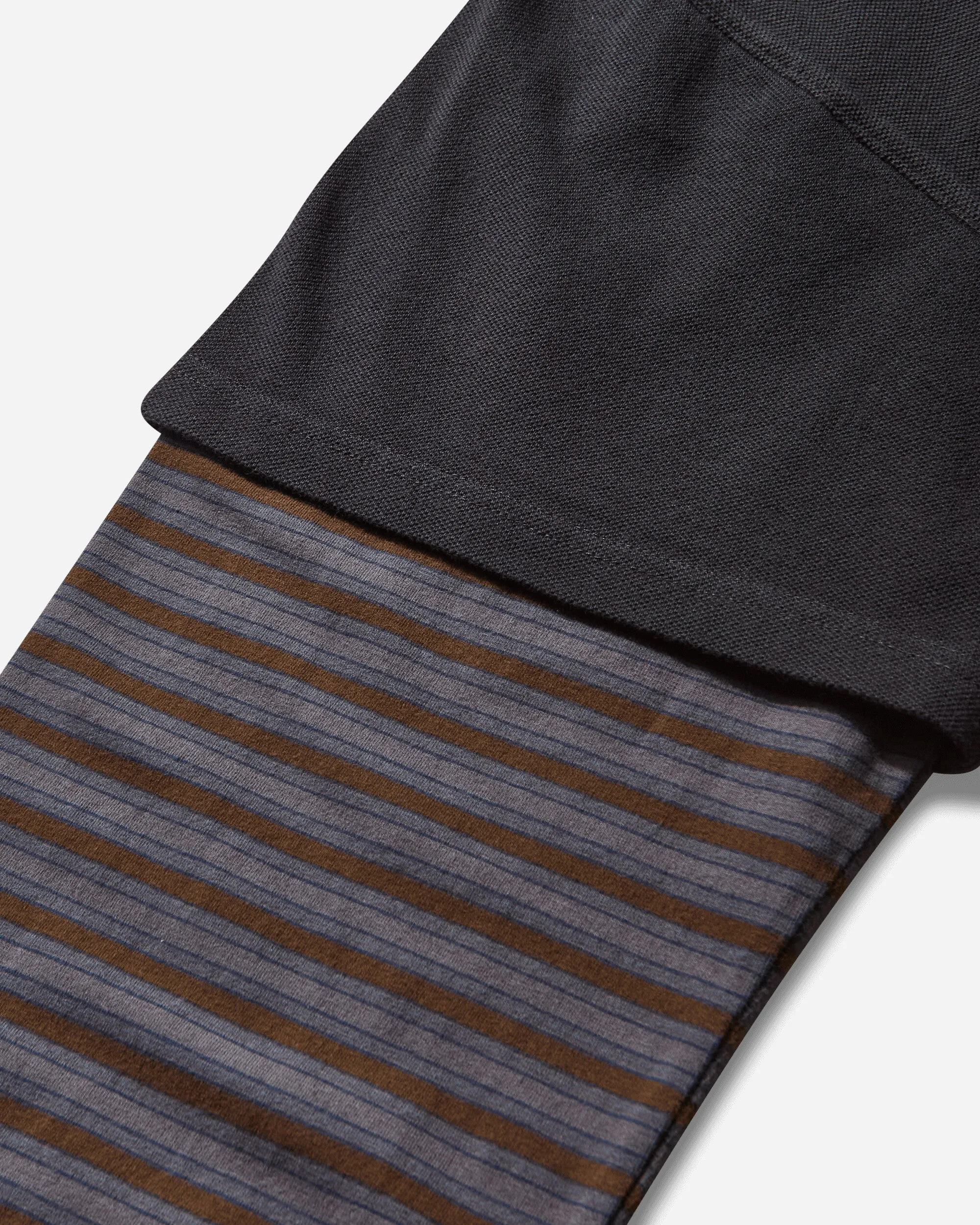 Herren Polo-Shirt mit Doppelärmeln in Schwarz