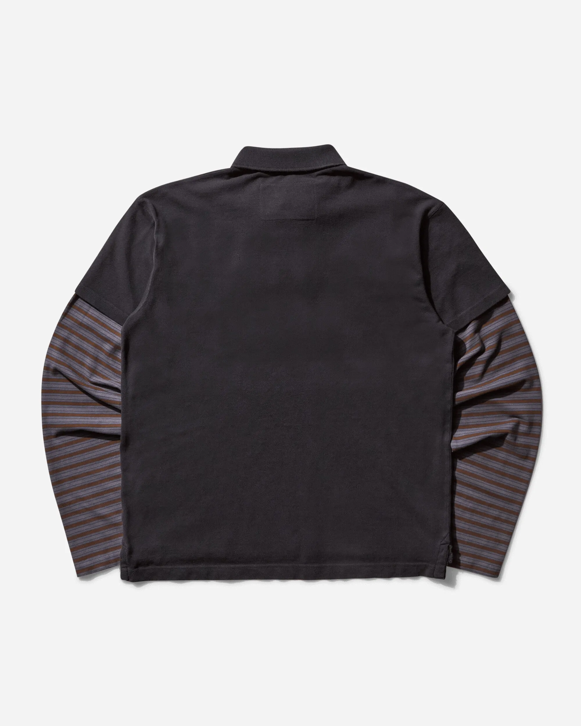 Herren Polo-Shirt mit Doppelärmeln in Schwarz