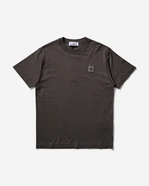 Herren T-Shirt mit gefärbtem Logo in Schwarz
