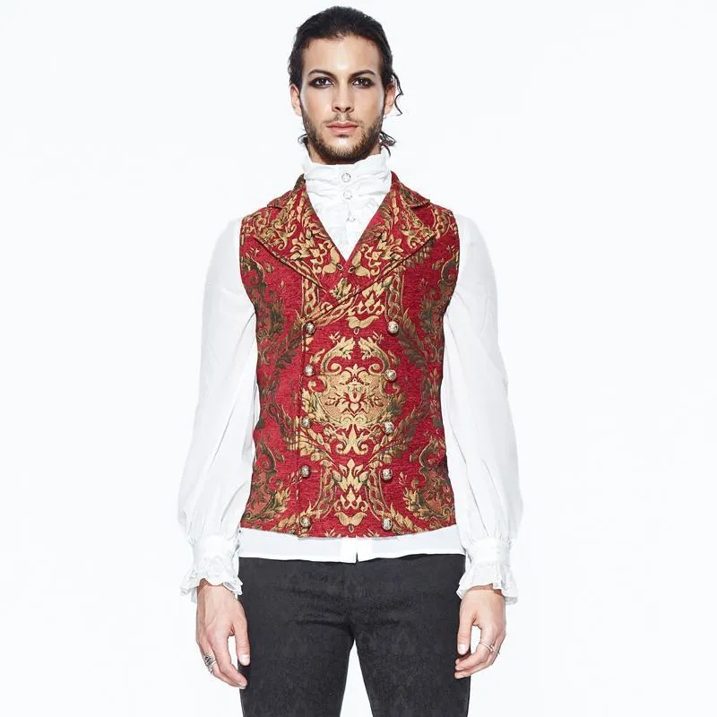 Herren-Gothic-Brokat-Weste