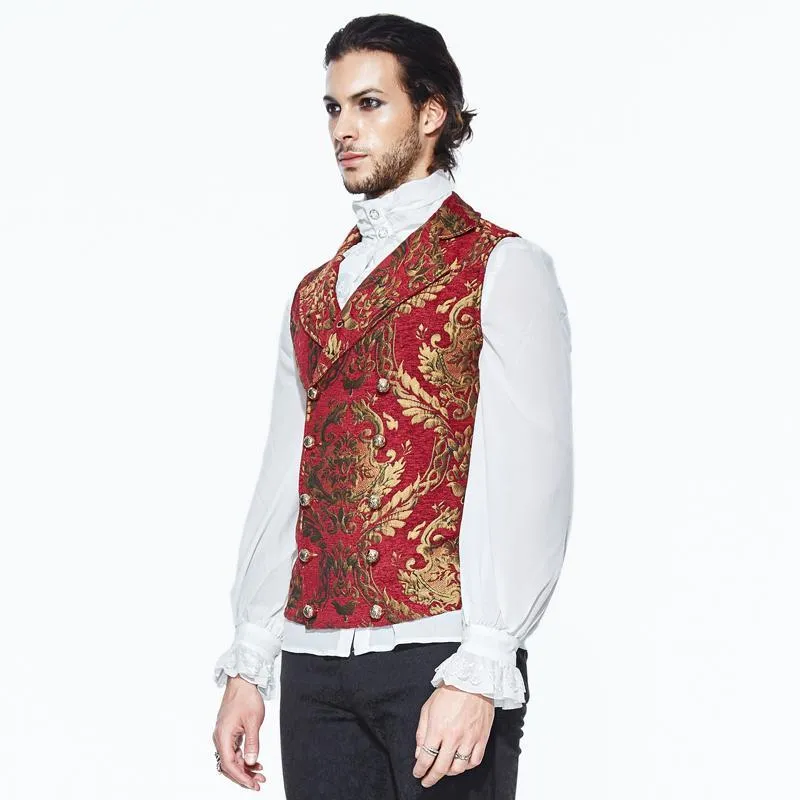 Herren-Gothic-Brokat-Weste