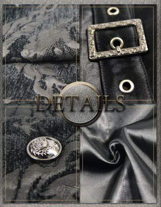 Herren-Gothic-Einreihige-Jacquard-Weste