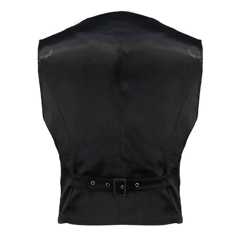 Herren-Gothic-Einreihige-Jacquard-Weste