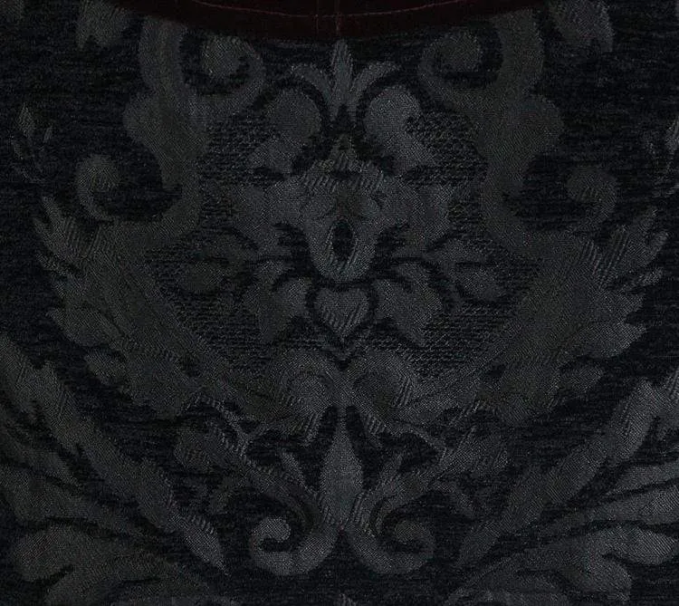Herren-Gothic-Samtweste mit Taillengürtel