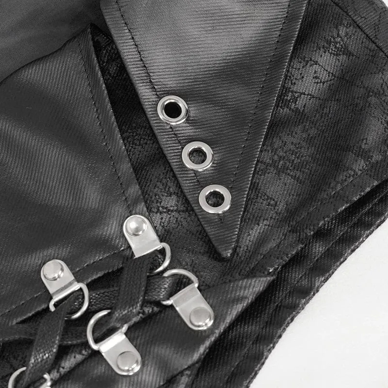 Herren Gothic Asymmetrische Reißverschluss-Schnürweste