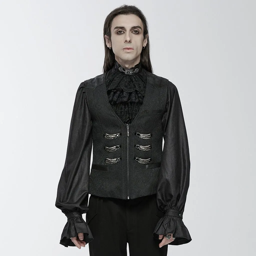 Herren-Gothic-Weste mit Schnürverschluss und Schlaufen