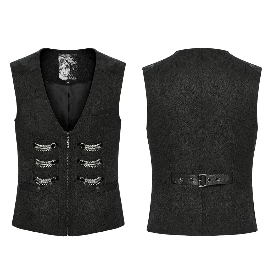 Herren-Gothic-Weste mit Schnürverschluss und Schlaufen