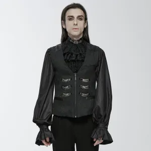 Herren-Gothic-Weste mit Schnürverschluss und Schlaufen