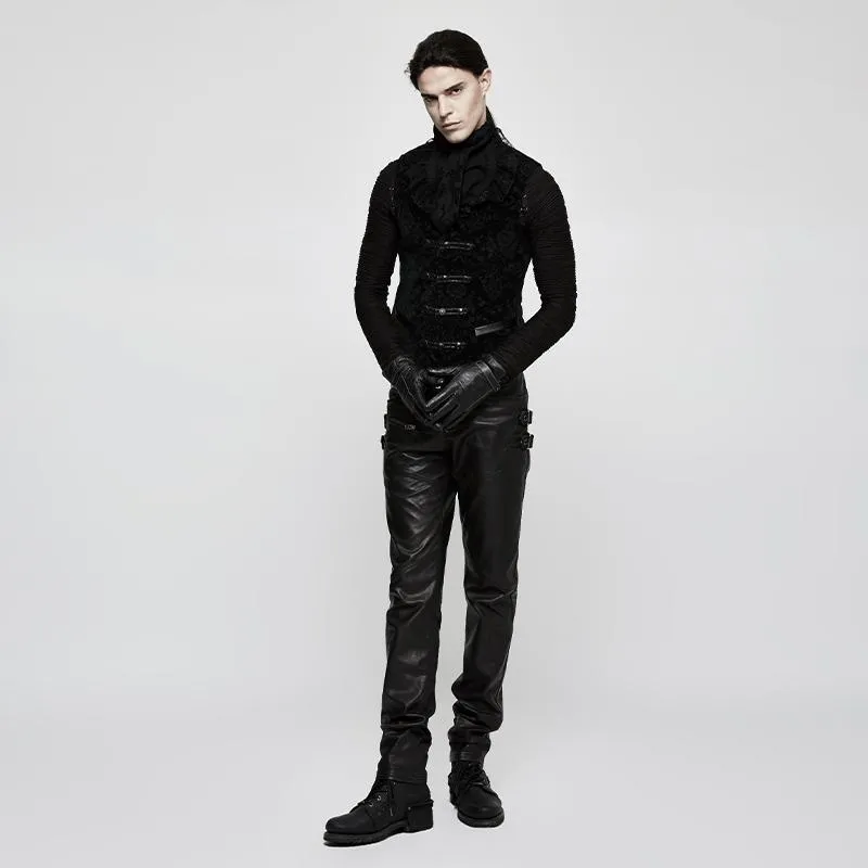 Herren Gothic Blumen-Jacquard-Weste