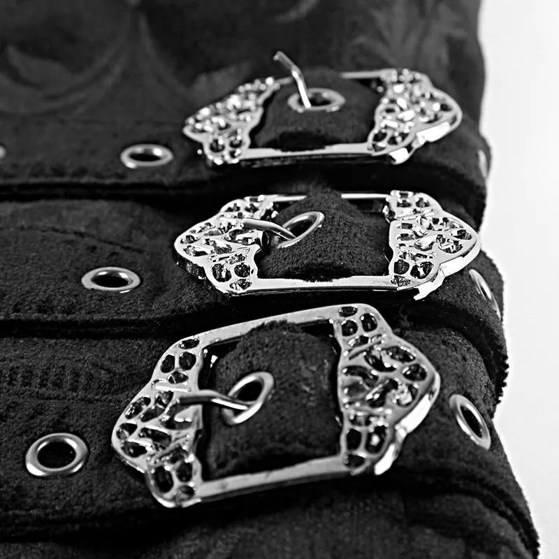 Herren-Gothic-Blumenprint-Weste mit hoher/niedriger Taille