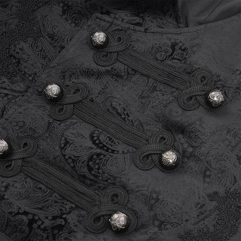Männer Gothic Blumen Stecker Riemen Weste
