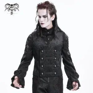 Männer Gothic Blumen Stecker Riemen Weste