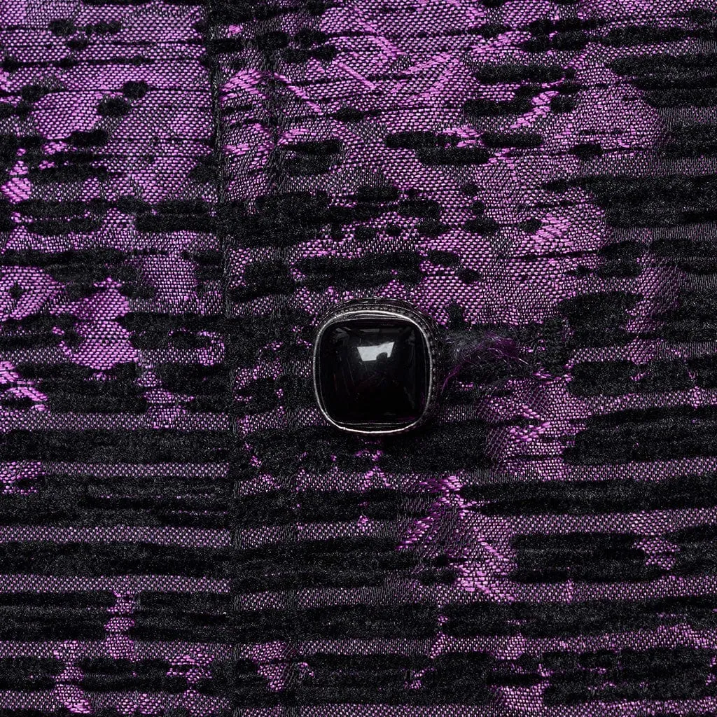 Herren Gothic Totenkopf-Schnallen-Weste Violett
