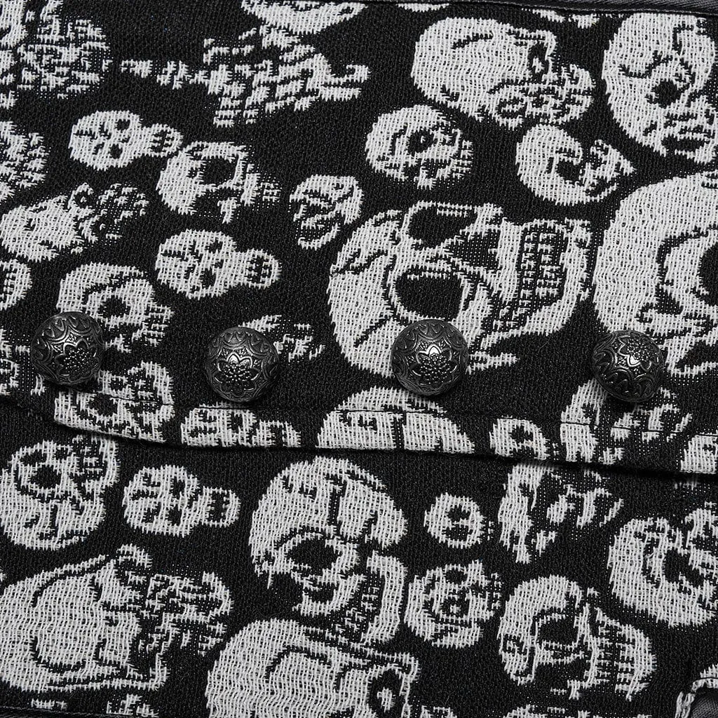 Herren Gothic Totenkopf-Print Weste