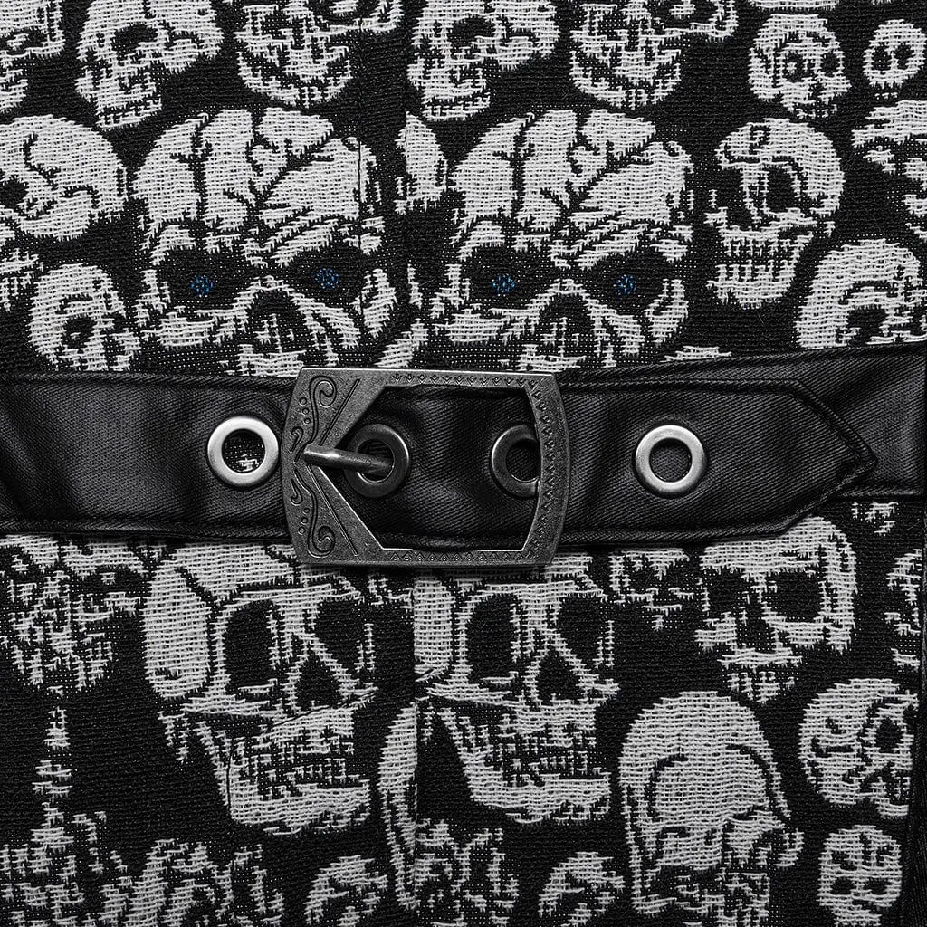 Herren Gothic Totenkopf-Print Weste