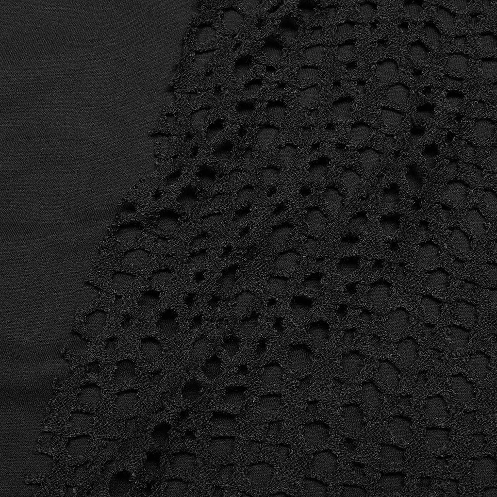 Herren Gothic Umlegekragen Mesh-Splice Unregelmäßige Weste