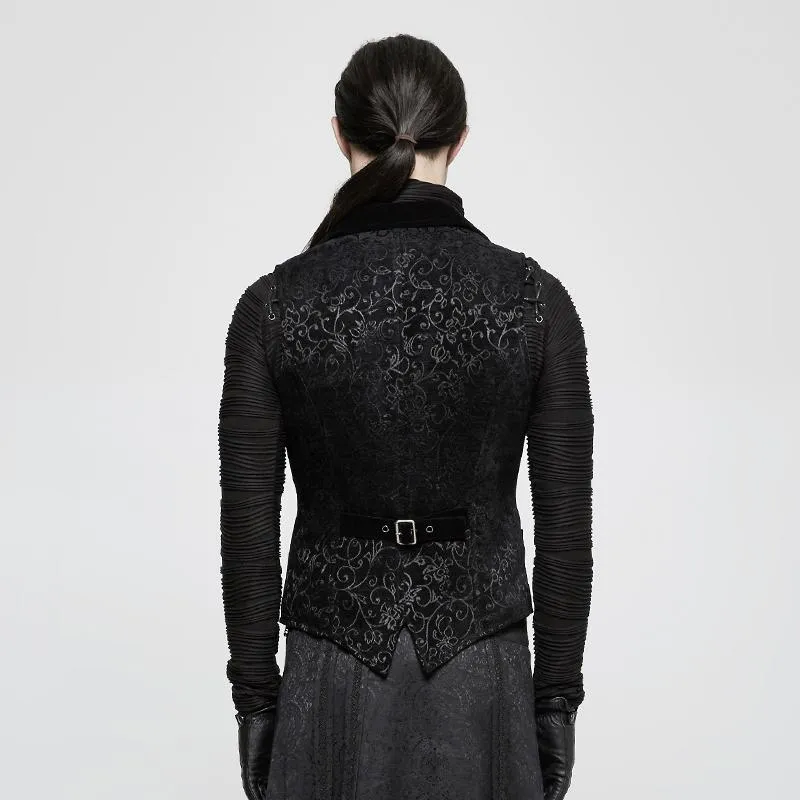 Herren Gothic Vintage Jacquard Weste