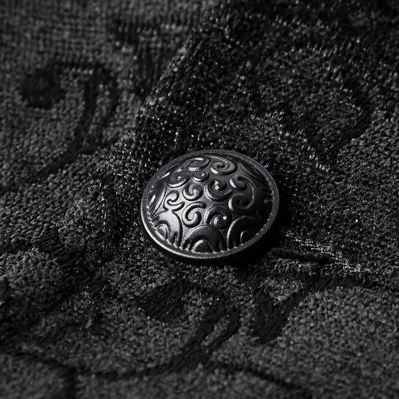Herren Gothic Vintage Jacquard Weste