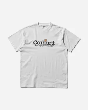 Herren Label Script T-Shirt Weiß