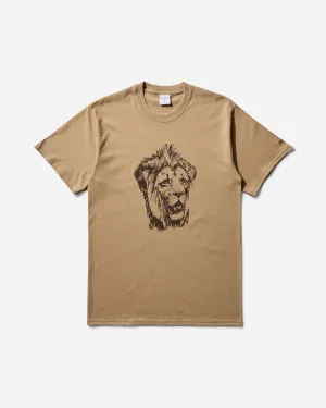 Herren T-Shirt mit Löwenkopf in Sand