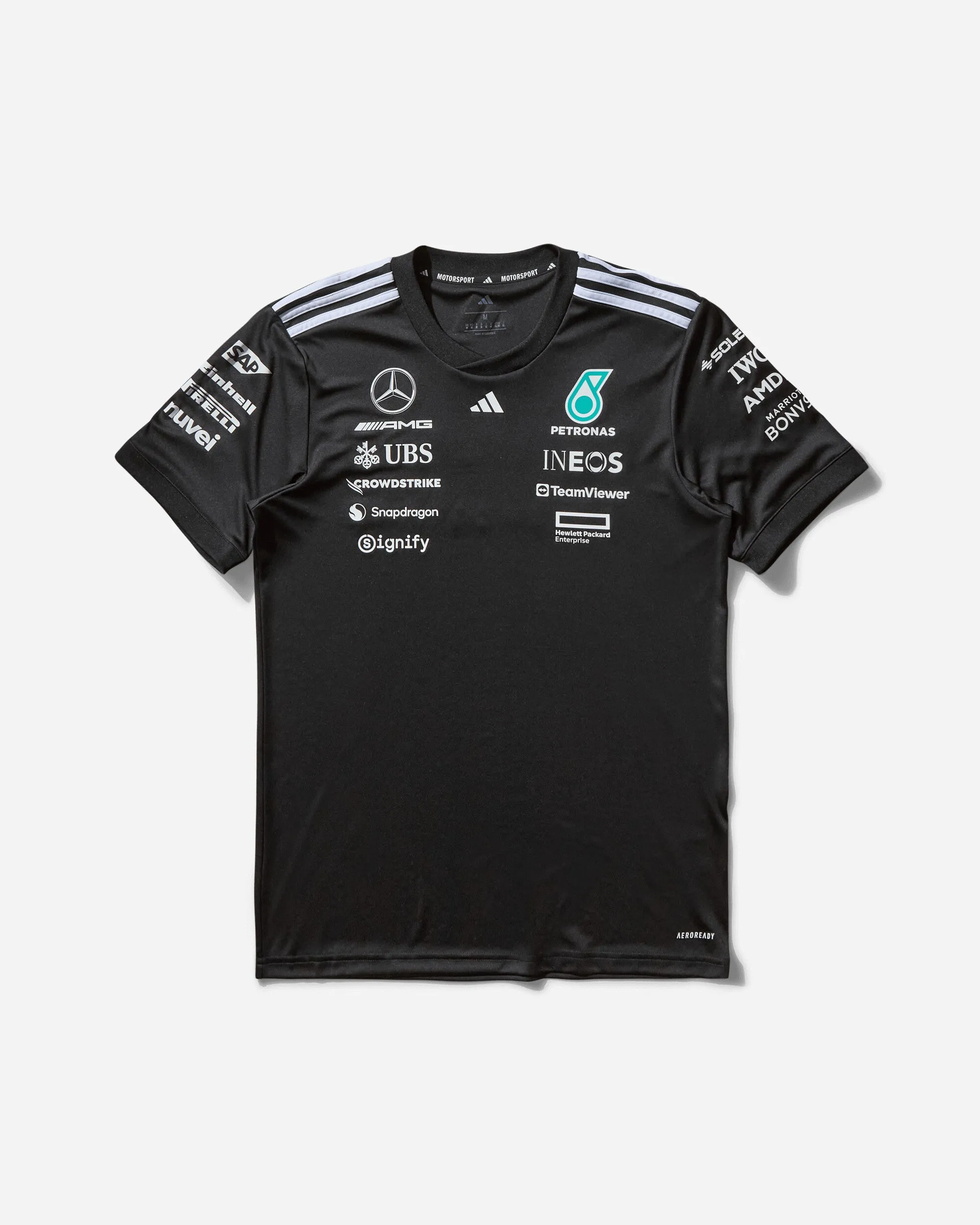 Herren Mercedes-AMG Petronas Formel 1 Team Fahrer-Trikot Schwarz