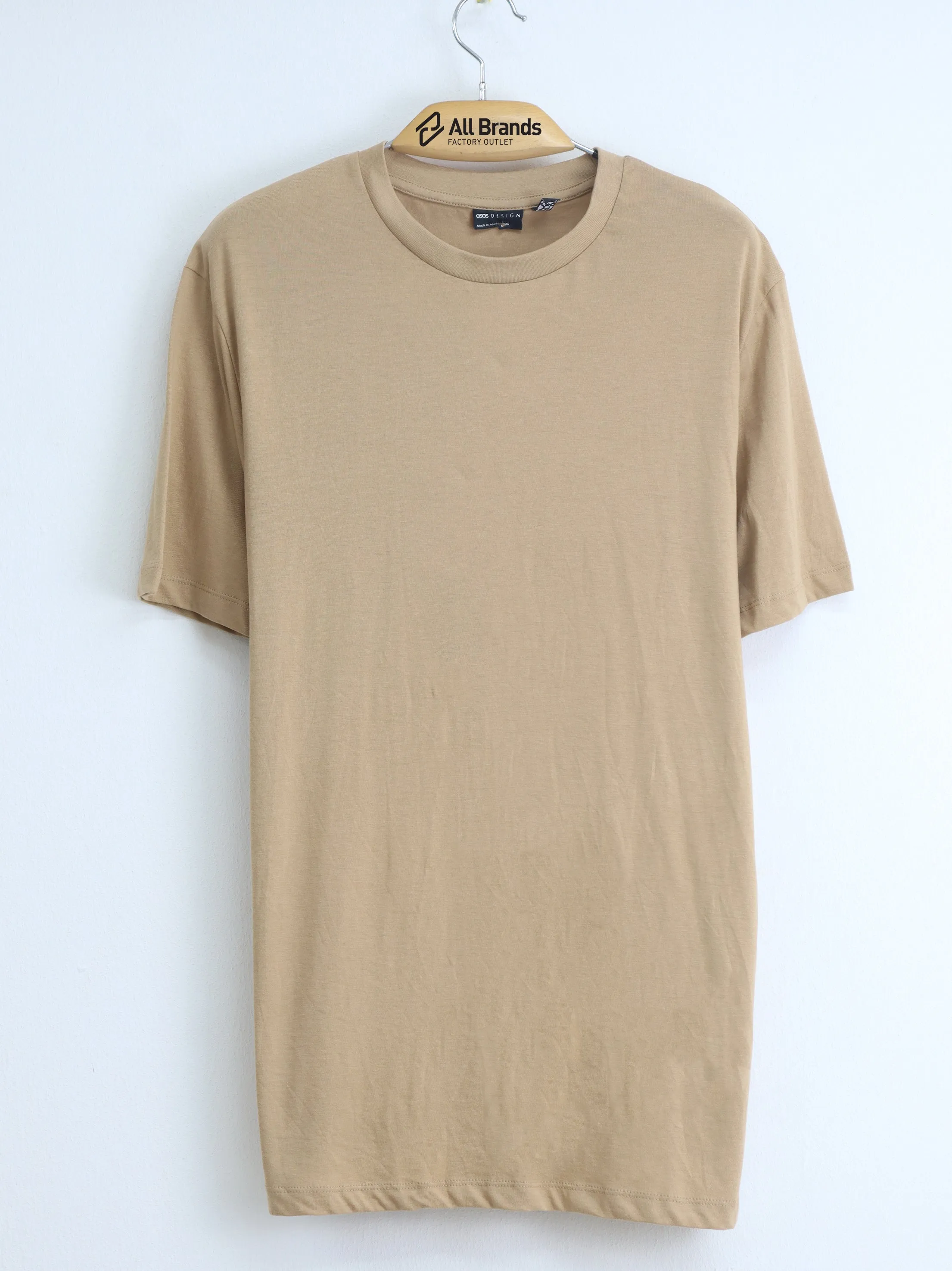 Herren T-Shirt, Einfarbig, Beige