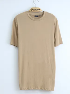 Herren T-Shirt, Einfarbig, Beige