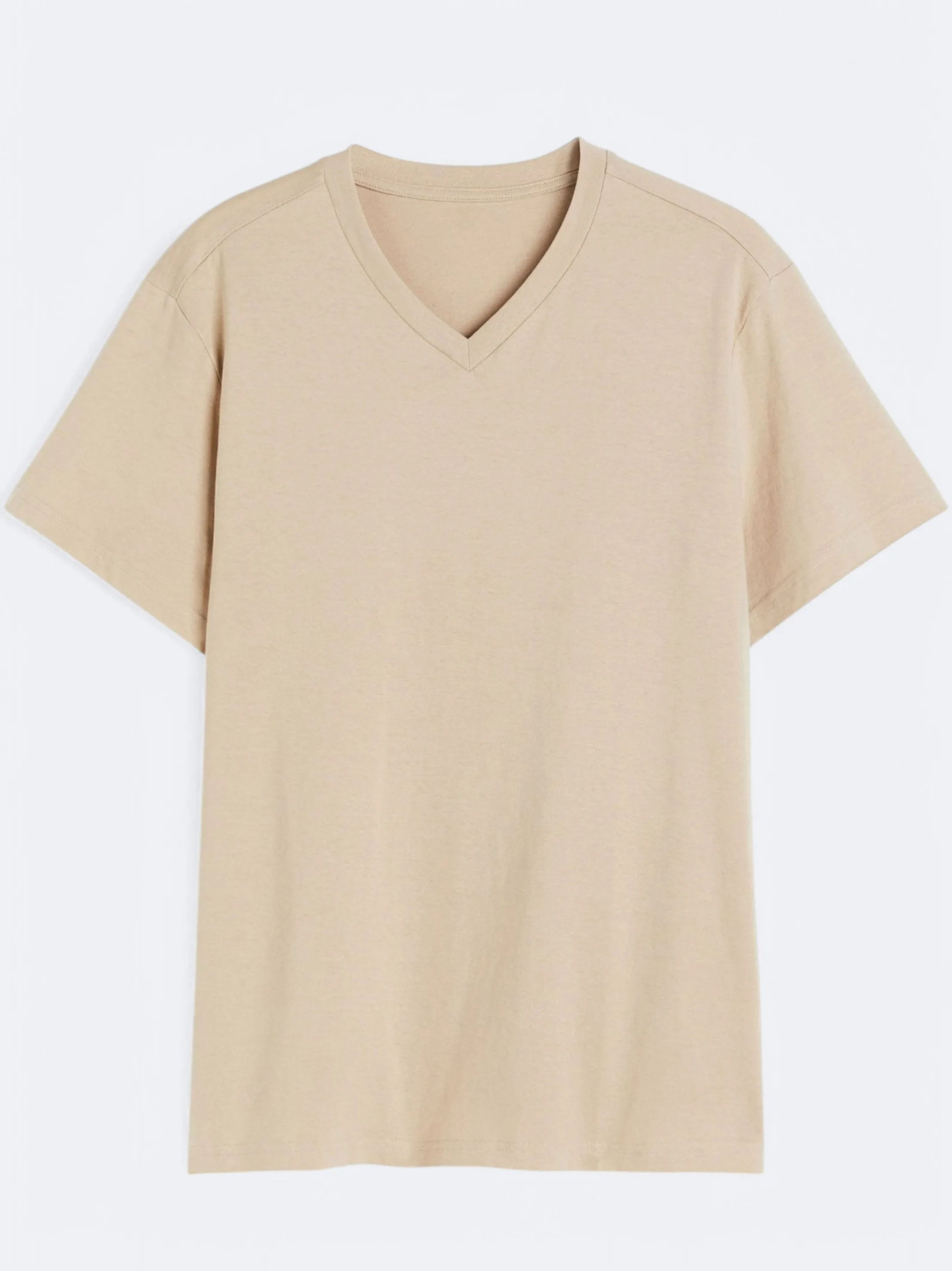Herren Basic T-Shirt, Beige