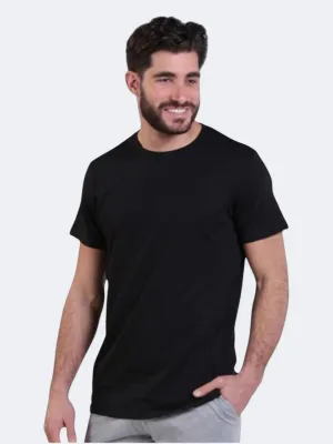 Herren Basic T-Shirt, Schwarz